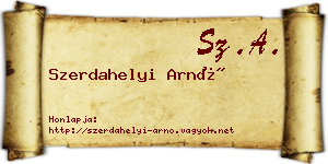 Szerdahelyi Arnó névjegykártya